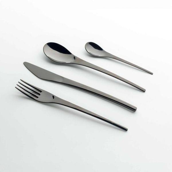 055 arc titanium negro brillo Cubertería Arc titanium negro